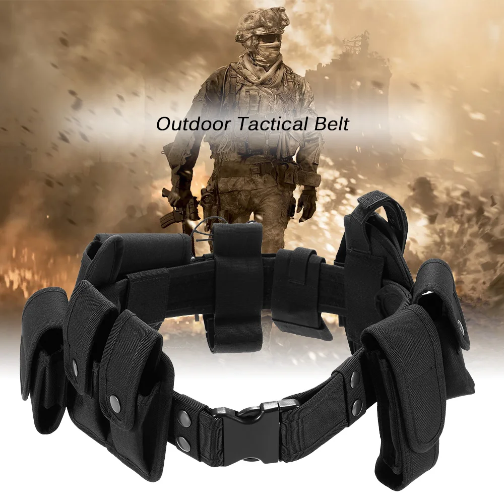 

Lixada Holster Gear Outdoor Hunting Tactical Belt Law Modular Equipment Security Military Duty Utility Belt Pouches Ammo Bags