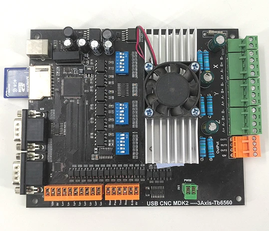 USB CNC 3 оси комплект 3 шт. Nema23 шаговый двигатель 57+ MDK2 плата контроллера двигателя+ 1 маховик+ 1 шт. мощность