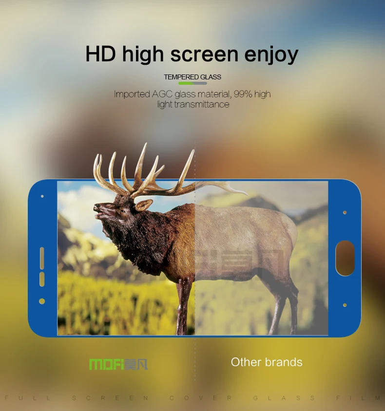 Закаленное стекло MOFi для Xiaomi Mi Note 3 ультратонкое закаленное защитное с полным