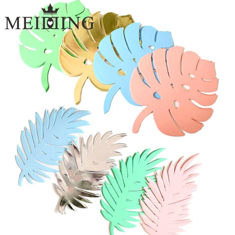 MEIDDING 6pcs/bagDIY бумага черепаха лист/Пальмовая цветы день рождения ребенка/День
