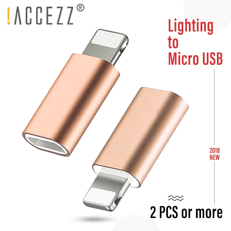 ! Мини микро USB ACCEZZ 5 шт. адаптер Lighting для Apple iphone X XS XR 6S 7|Переходники и адаптеры| |