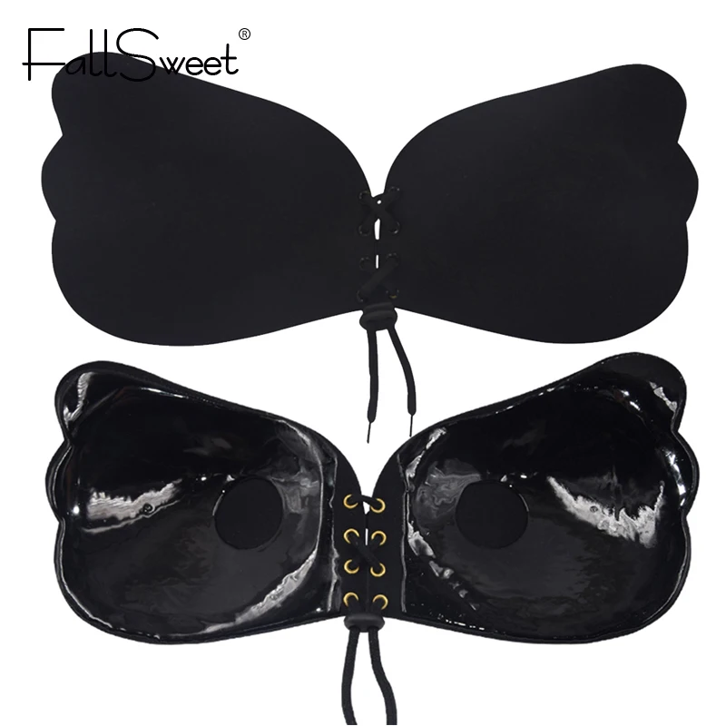 Женщины Без Бретелек Бюстгальтера Себя Липкой Спинки Невидимый Бюстгальтер Abc