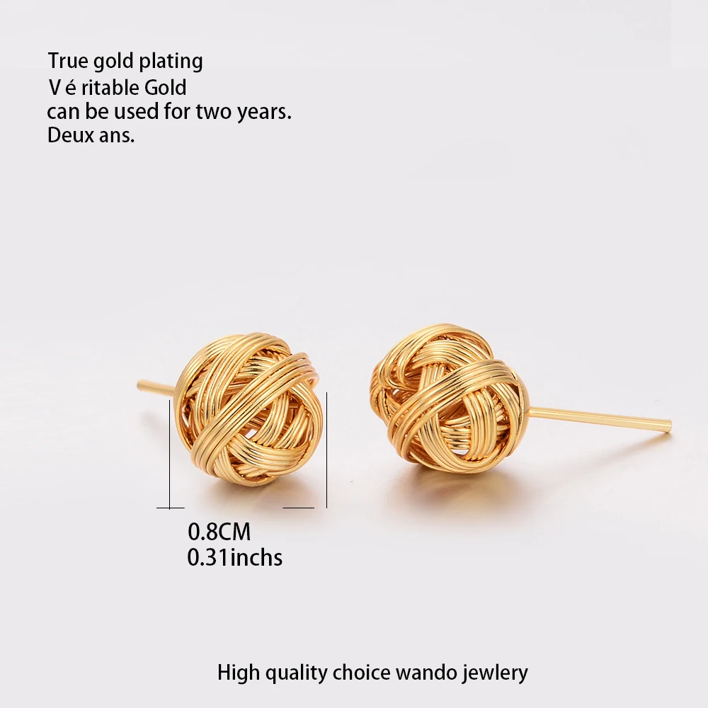 WANDO маленькие витые серьги-шарики серьги оптом Италия Турция Эфиопия французская