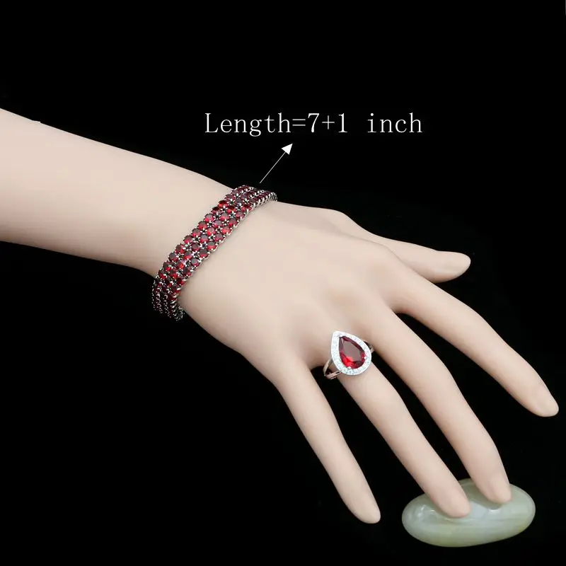 Комплект из колье серёг и кольца серебра 925 пробы | Украшения аксессуары