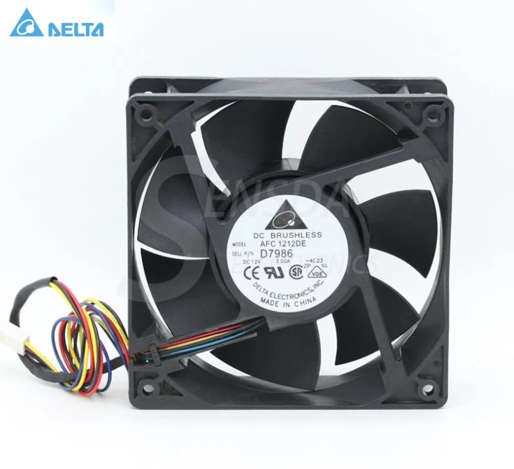 for delta AFC1212DE D6168 12CM 120MM 12038 DC 12V 3.0A powerful case inverter pwm cpu computer radiator Cooling fans