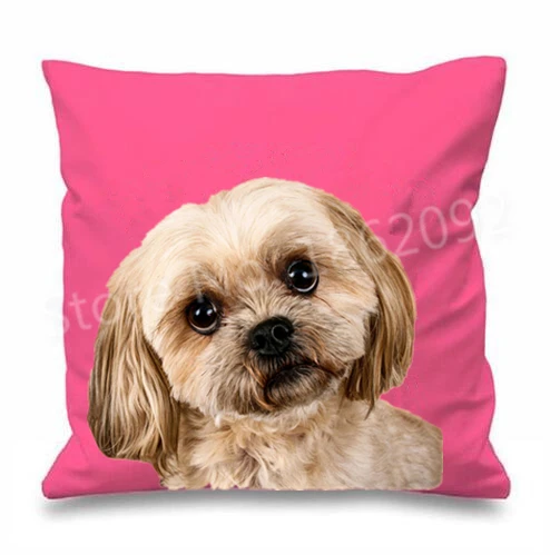 Новинка Shih Tzu чехол для подушки Забавный милый с лицом стула минималистичный