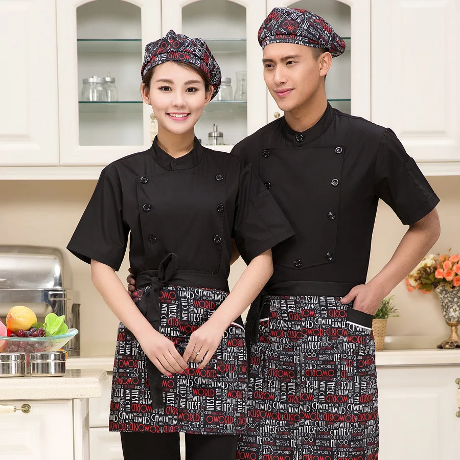 Новое поступление Комбинезоны для отеля летние костюмы шеф повара с коротким