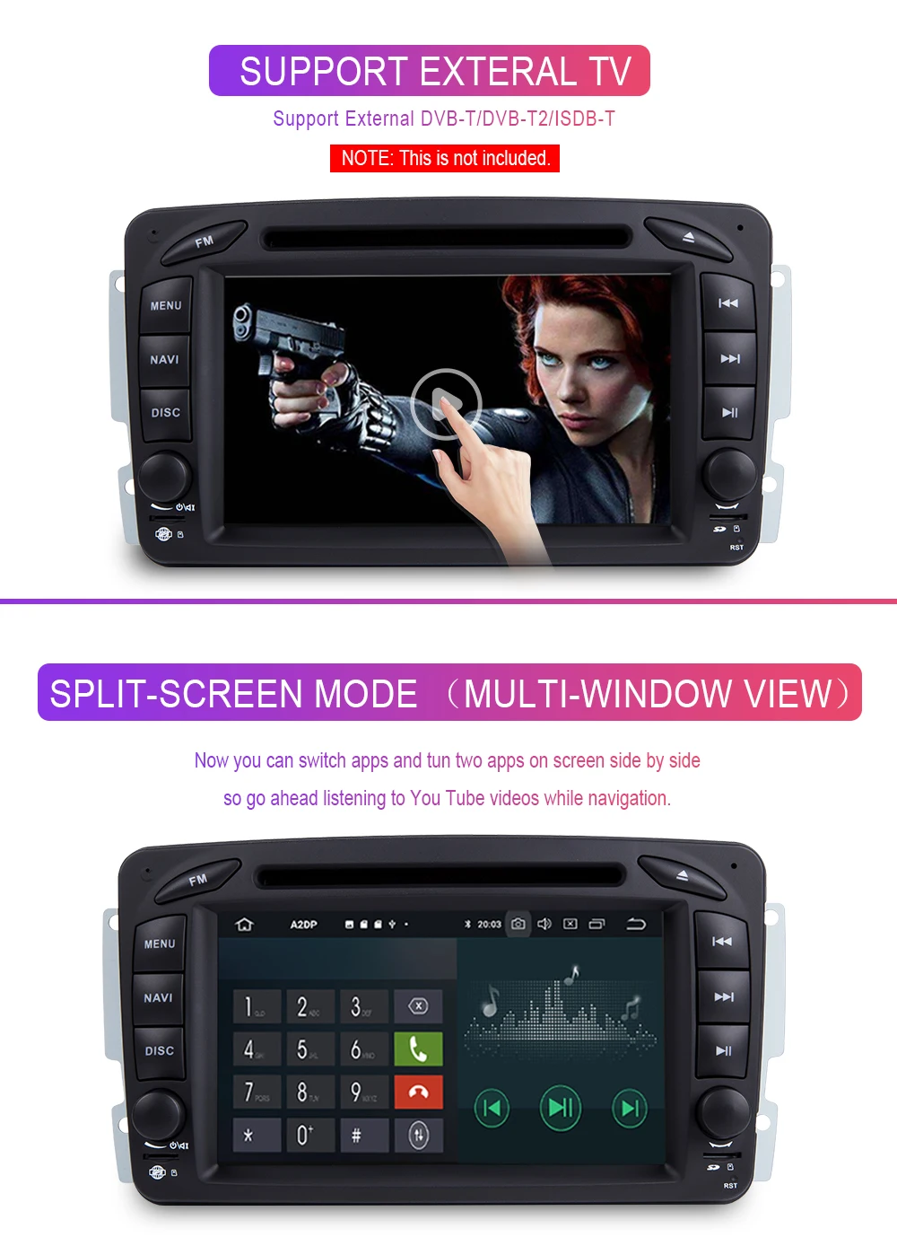 Xonrich 2 Din Android 9,0 Автомобильный мультимедийный плеер для Mercedes/Benz/W209/W203/W168/M/ML/W168/W463/Viano/W639/Vito/Vaneo Авторадио