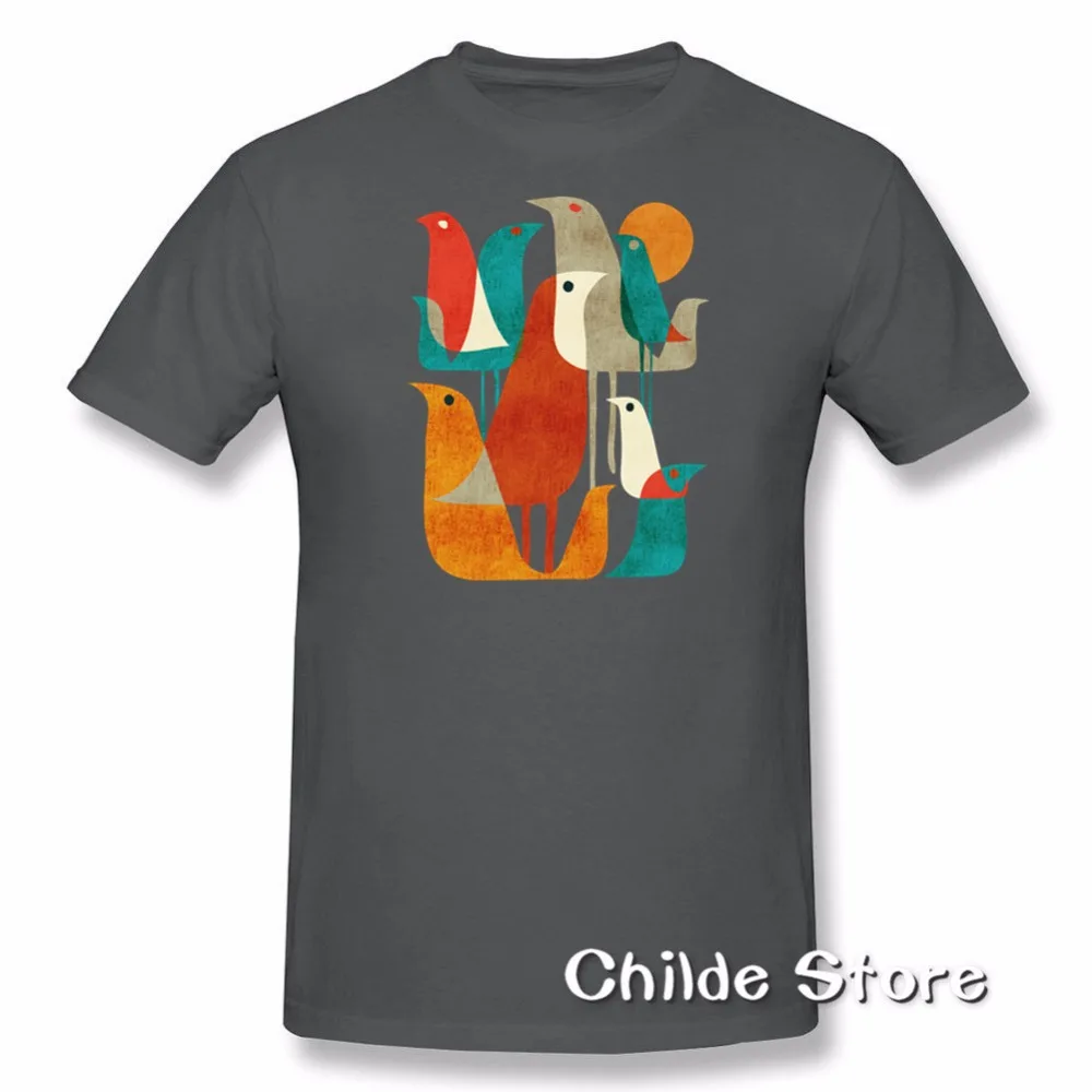 Модная мужская футболка с 3d принтом новый дизайн птицами удобные короткими