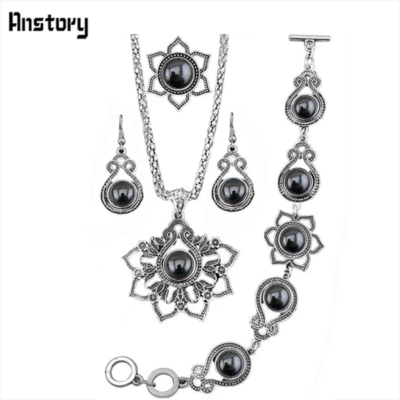 Кленовый лист кулон камень комплект ювелирных изделий Цепочки и ожерелья