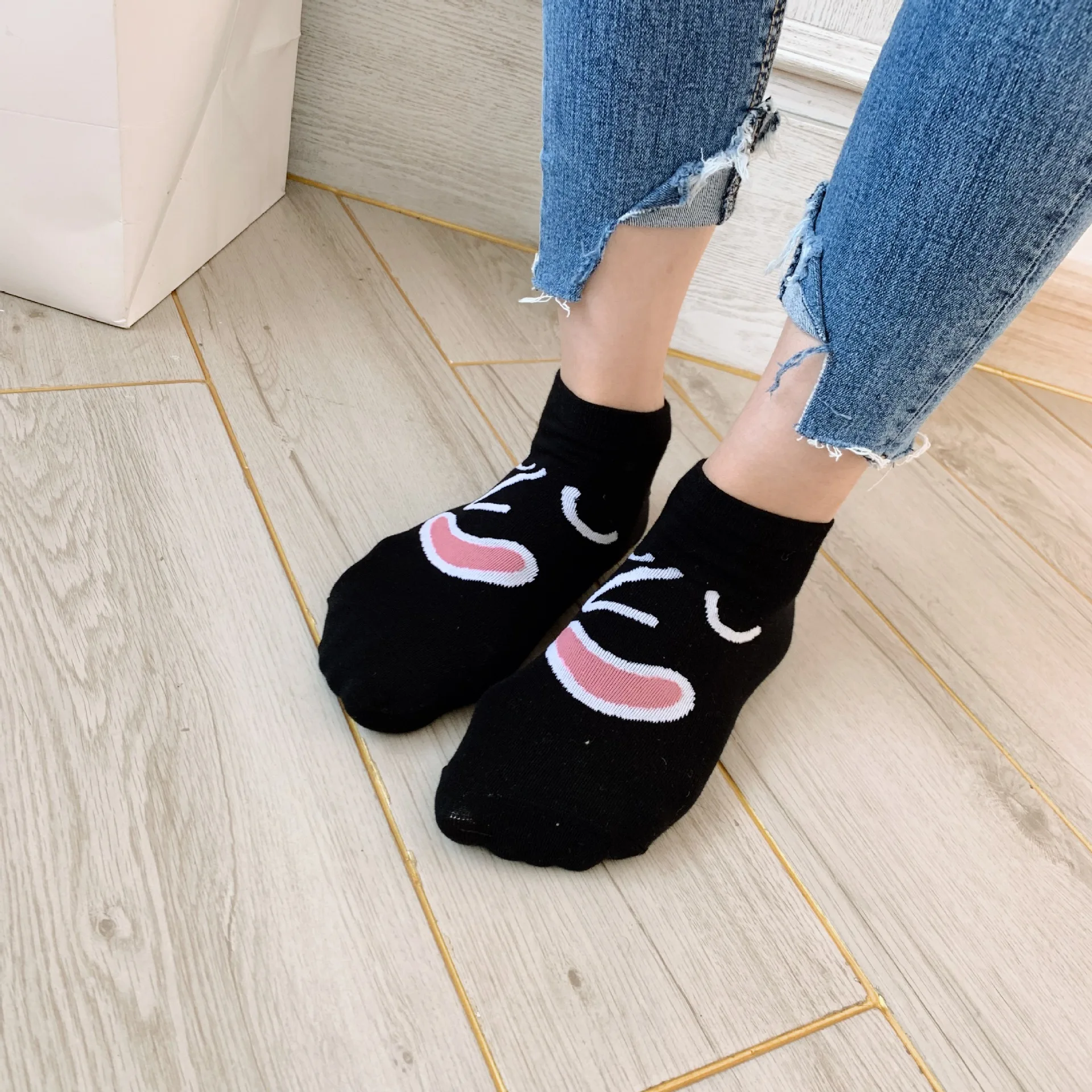 Забавные Женские носочки милые карамельные цвета японский harajuku Kawaii чёсаные