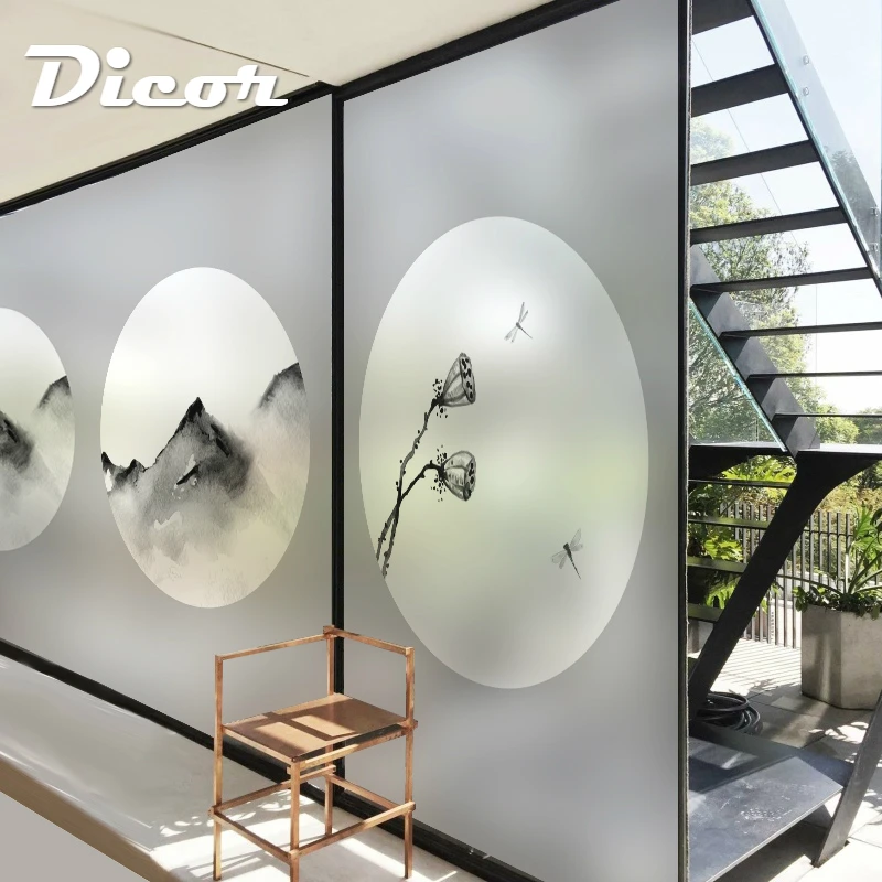 Стеклянная оконная пленка от бренда DICOR матовое Непрозрачное украшение для