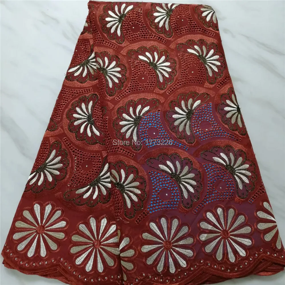 

New Pure White African Dry Lace Fabric High Quality For Women Cotton Lace Fabric With Stones Swiss Voile Lace In Switzerland PS