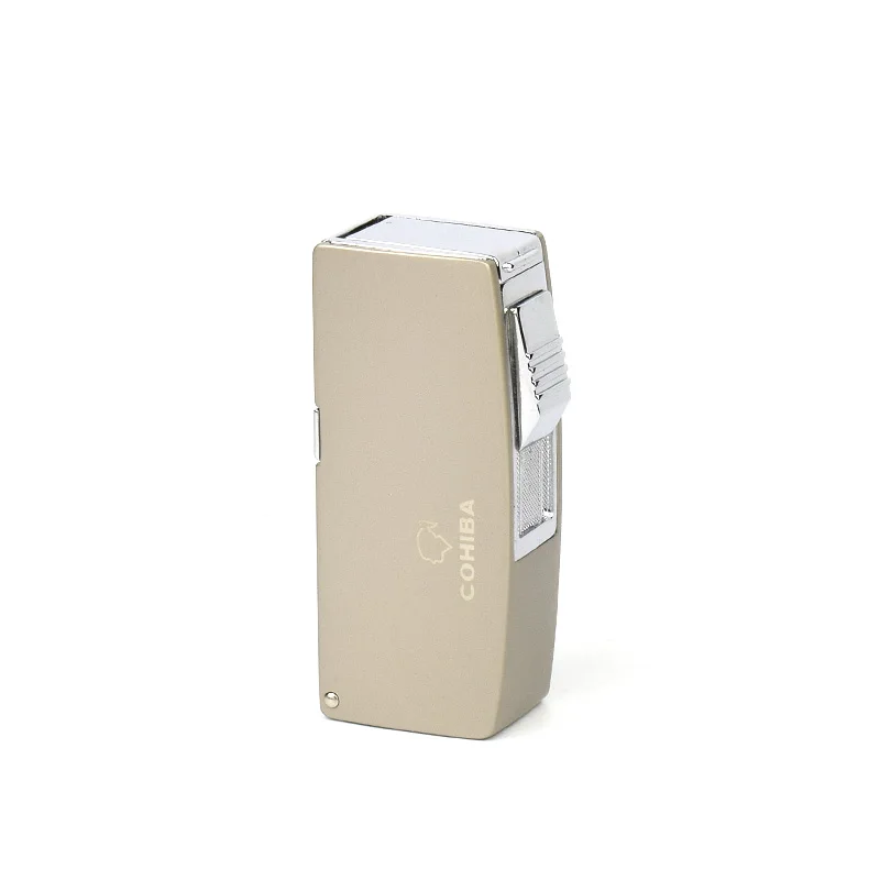 COHIBA зажигалка коробка в форме сердца для сигарет; защита от ветра легче 2 струи пламени горелки фонарь газовая зажигалка с сигары из джинсовой ткани с низким вырезом на Нью-Йорк(4/5/7 мм