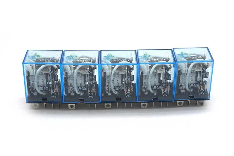 5 шт. семейный DC 24 В 8 контактный релейный катушка общий DPDT Micro Mini электромагнитный
