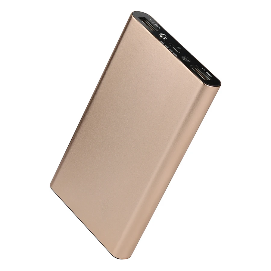 10000 mAh Мощность банк Горячая ультратонких Портативный USB внешний Батарея Зарядное