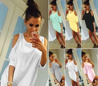s 5xl new o neck off shoulder tops t shirt summer holiday casual leisure tops t shirt plus size