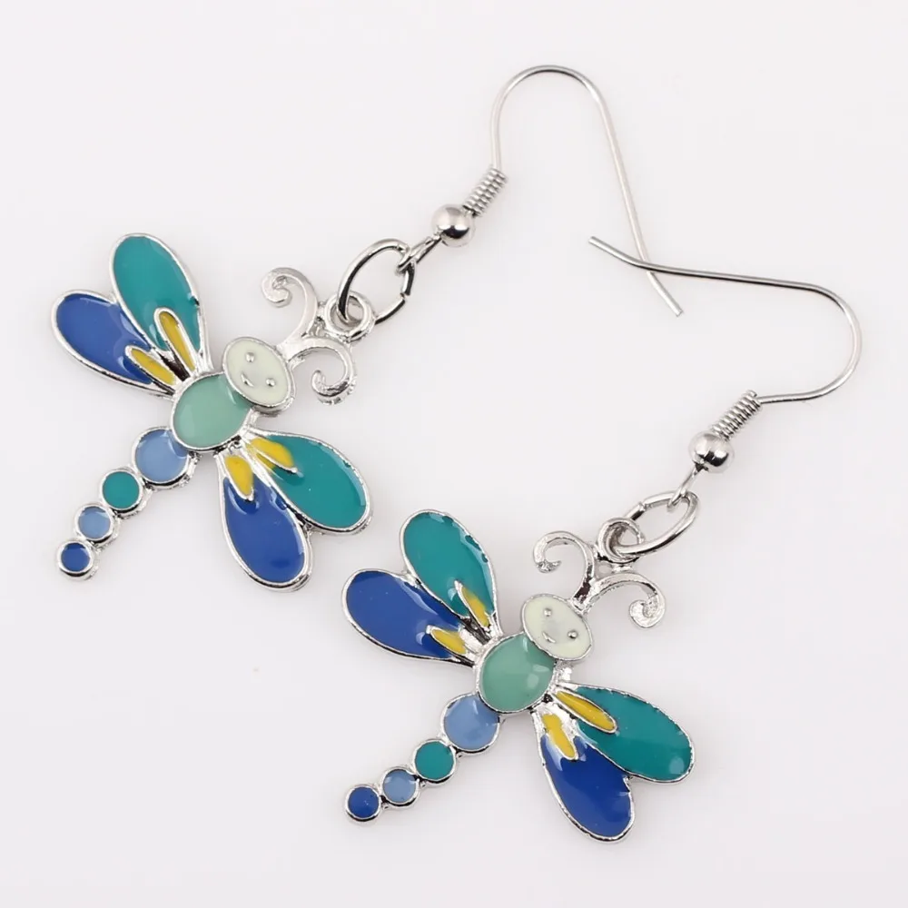 Женские серьги-подвески в виде стрекозы | Украшения и аксессуары