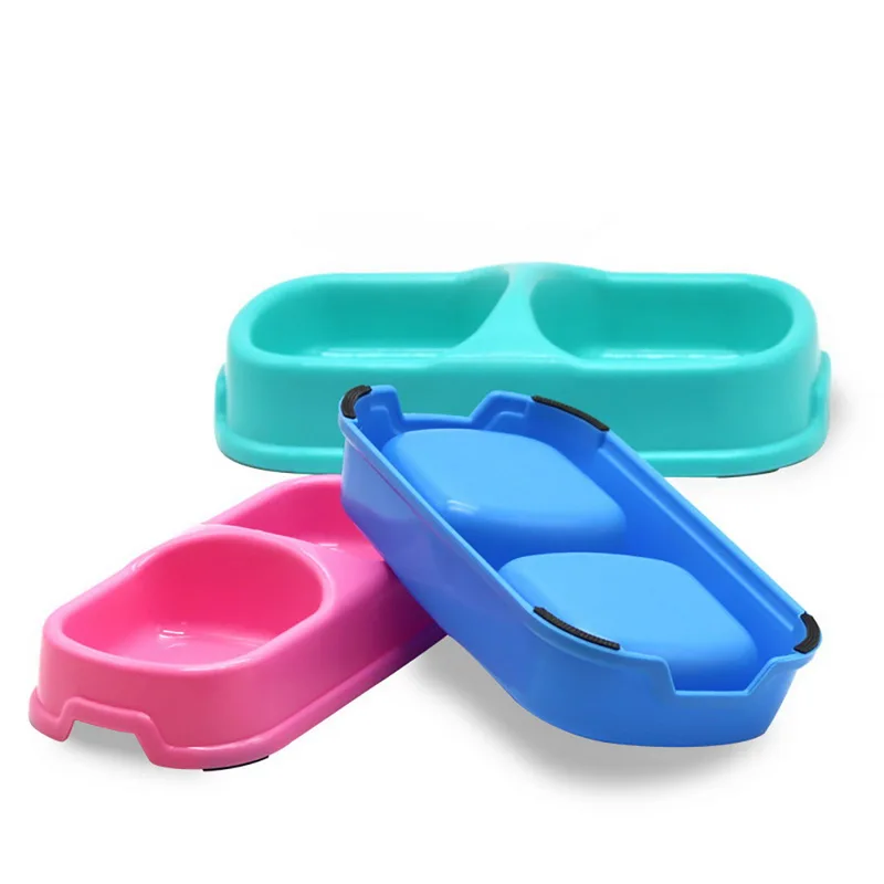 Hoomall двойные миски для домашних животных собак щенков котят кошек еда кормушка