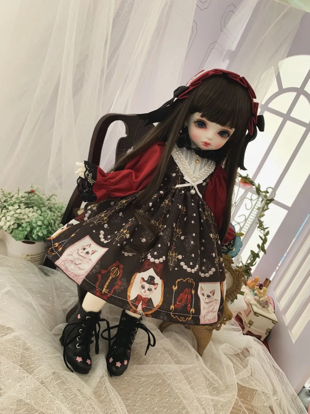 Blyth Одежда для кукол 1/6 платье для куклы белый кружевной воротник с цветочным украшением 1/6 1/4 BJD SD кукла 1/6 Blyth аксессуары для кукол