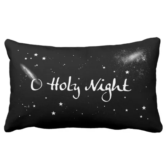 Длинный праздничный черный чехол с поясничной подушкой o holy night stars | Дом и сад