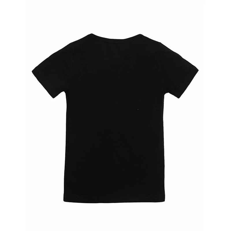 Летняя однотонная черная футболка детские красные футболки с короткими рукавами