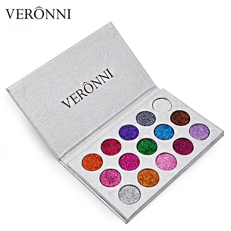 VERONNI best продавать макияж 15 цветов блеск для век Пигмент палитра теней |