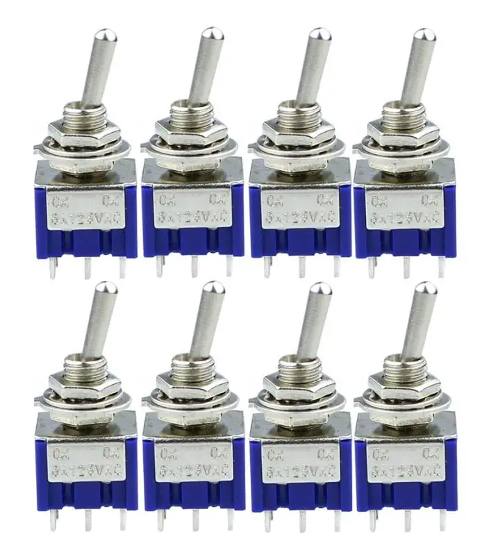 5 шт./лот высокое качество 6Pin DPDT ON Мини тумблер 6A 125VAC мини переключатели MTS 202 Буле