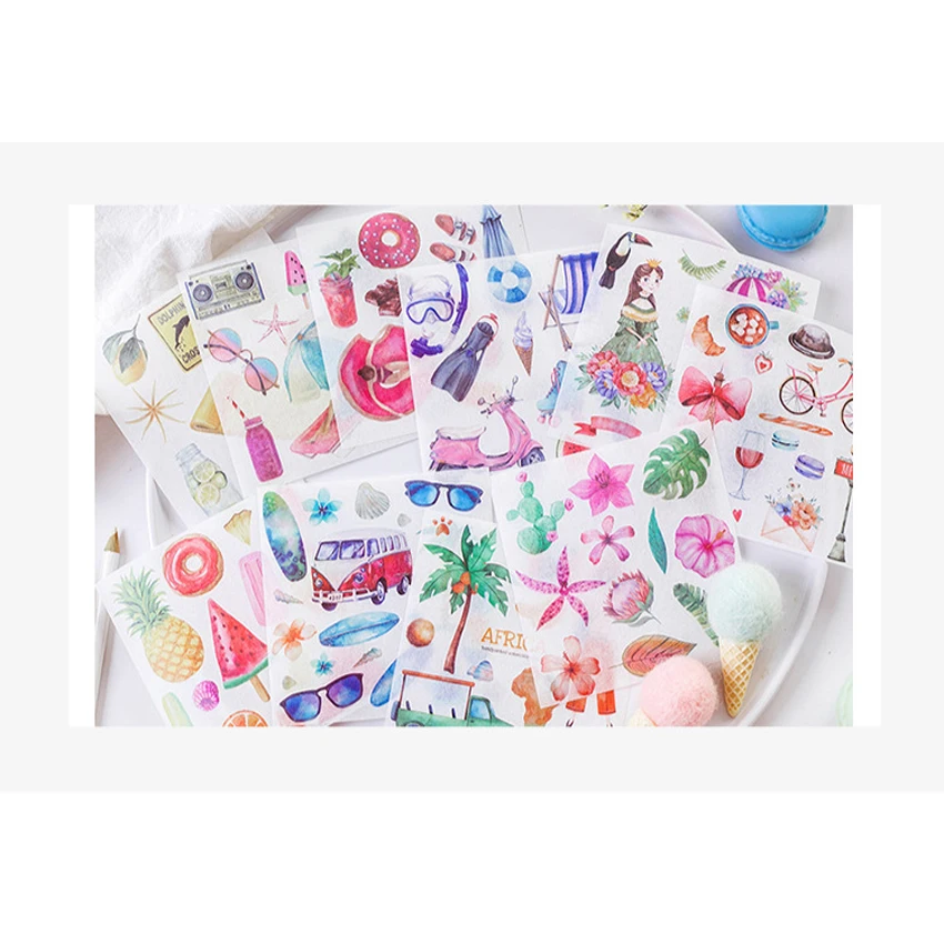 Коллажи серии 10 шт./лот креативные наклейки для дневника сделай сам декоративные