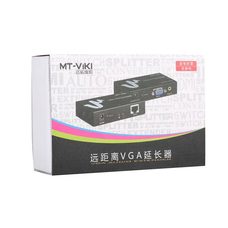 Eletryc 300 м HD VGA Видео Аудио Ретранслятор Extender над UTP RJ45 CAT 5e/6 Кабель LAN MT-Viki |