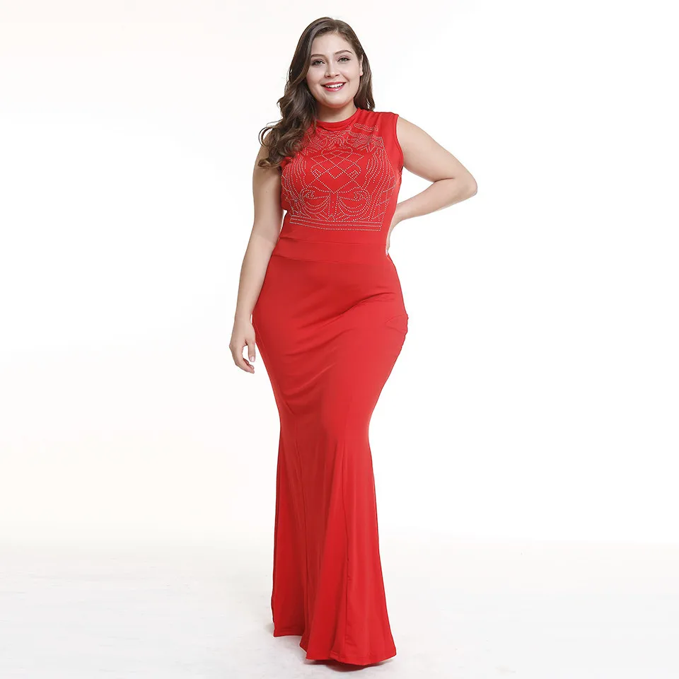 Платье женское красное белое с о вырезом длиной до щиколотки принтом для офиса и