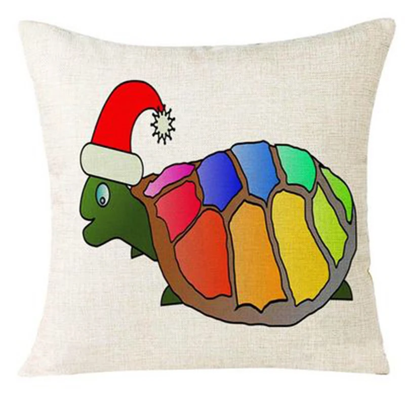 Рождественская подушка с животными наволочка для собаки жирафа черепахи