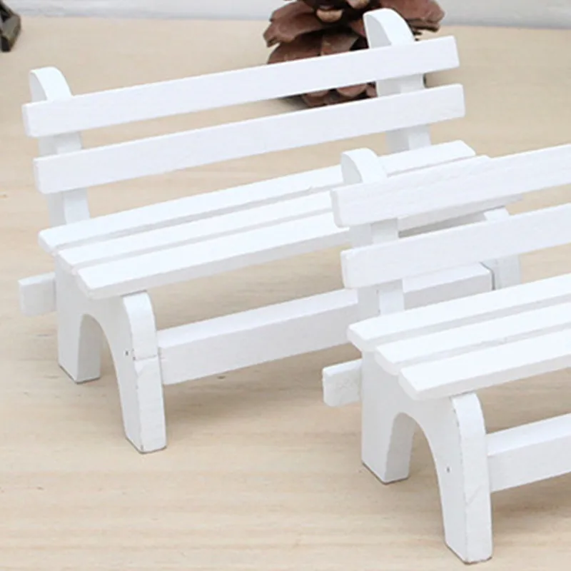 1 шт. мини белый стул скамейка маленький подарок DIY ремесло орнамент для вечеринки