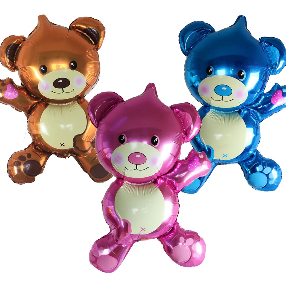 10 шт./лот миниатюрный гигантский плюшевый мишка гелиевая фольга воздушные шары