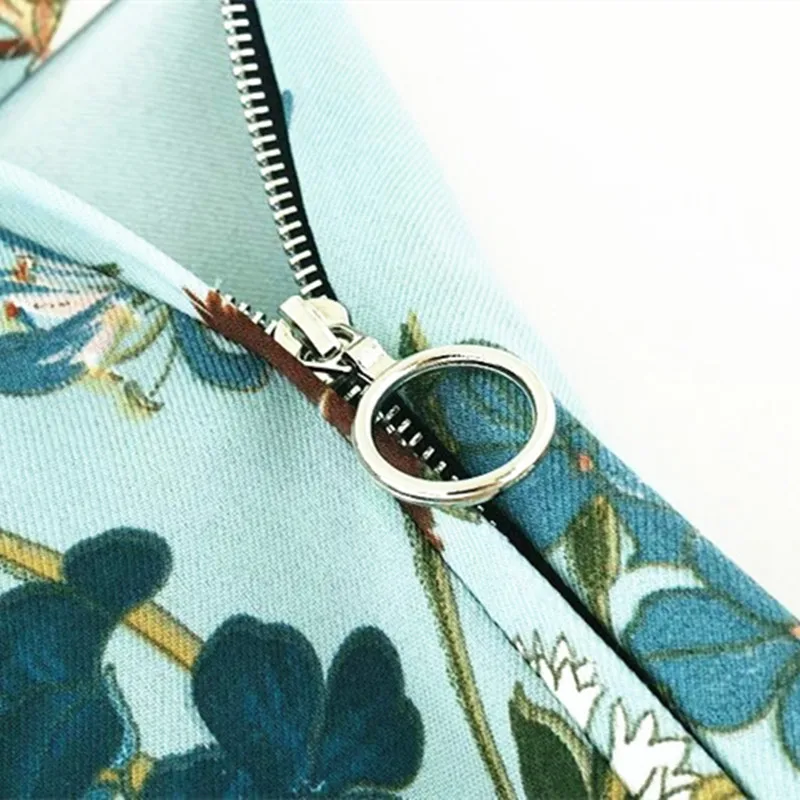 2017 Для женщин Винтаж цветочный Широкие брюки стороны молнии Европейский Стиль