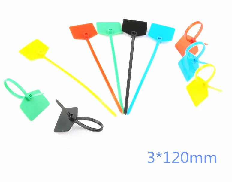 100 шт. нейлоновые кабельные стяжки 3*120 мм|label cable ties|cable tiesnylon label |