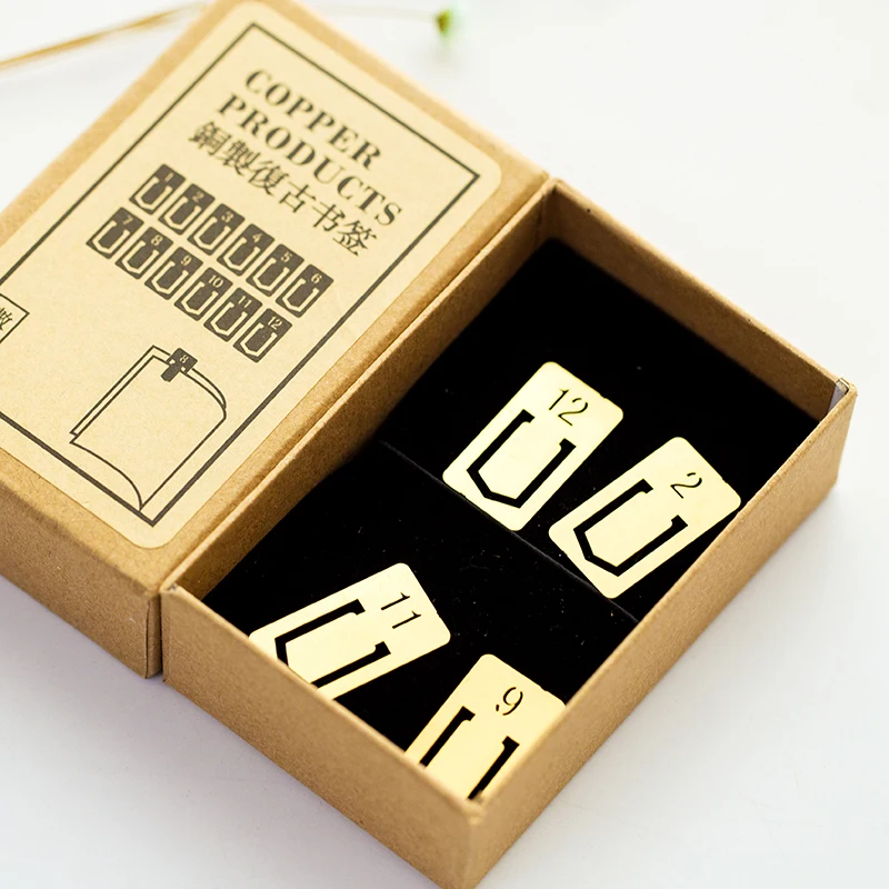 72 шт./лот медные визитки зажимы для страниц бронзовая книга классический