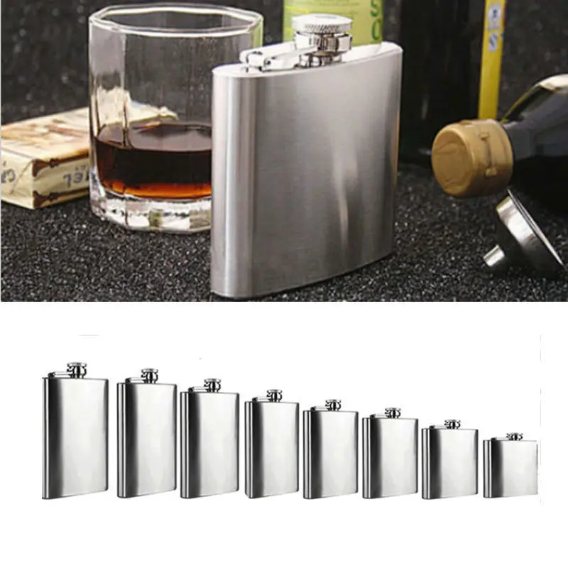 7-10oz Нержавеющая сталь Хип Ликер Алкоголь виски фляга Кепки карман для винных