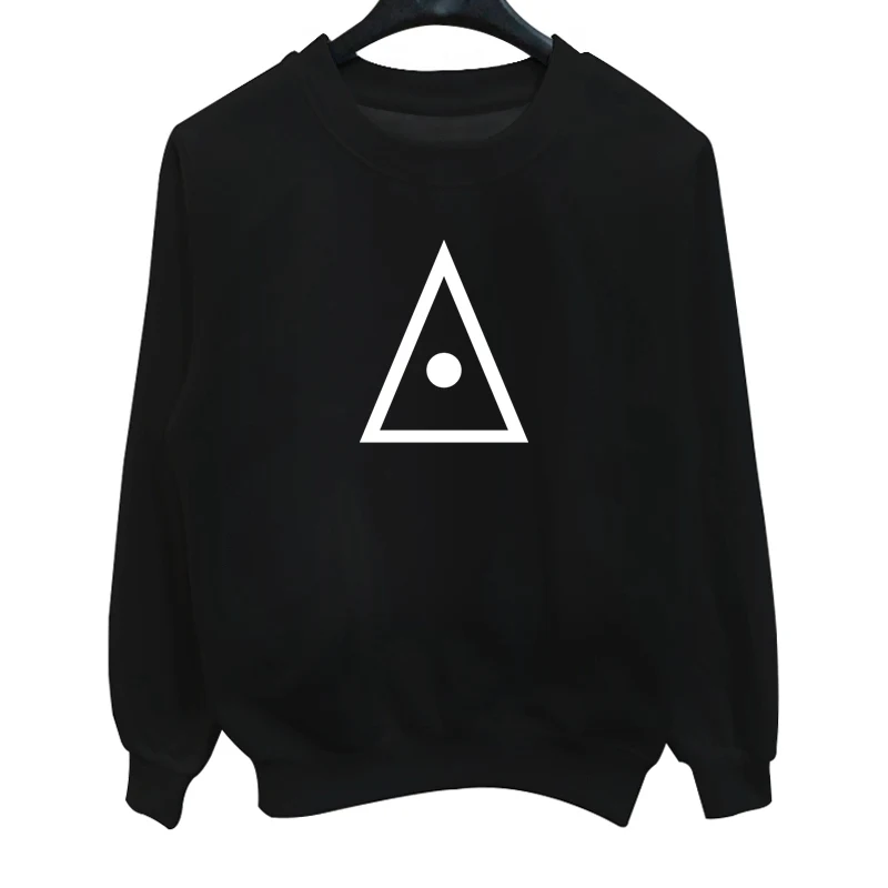 Треугольники 2017 осень-зима теплый пуловер однотонные флисовые Crewneck Для мужчин
