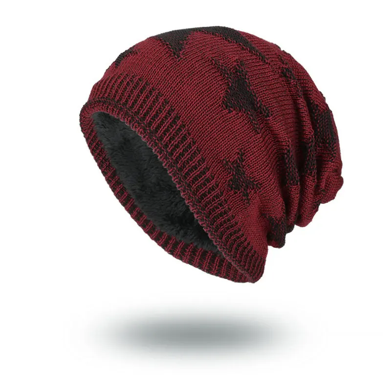 Модная повседневная мужская шапка Skullies &amp Beanies вязаная шерстяная в Корейском