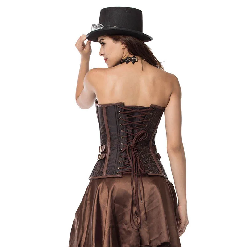 Корсет Overbust Корсеты с цветочным узором в стиле стимпанк корсет готический одежда