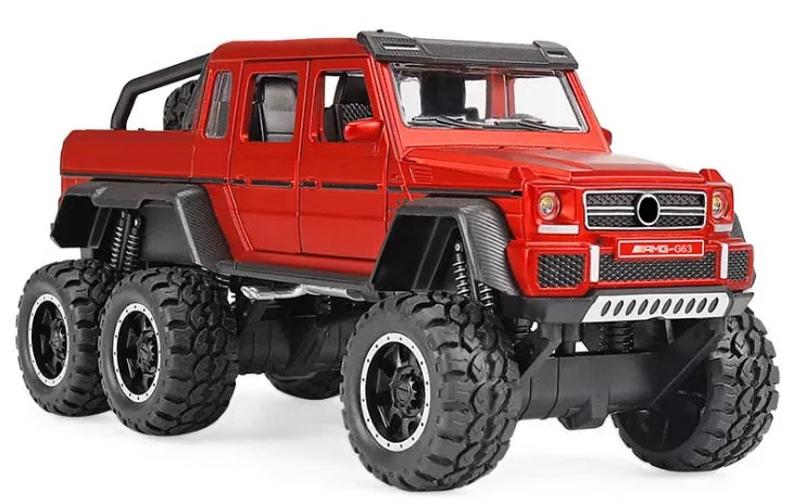 Красный 1:32 игрушечный автомобиль G63 F150 джип Металлический Игрушечный Автомобиль литые под давлением игрушечные транспортные средства модель автомобиля со звуком автомобильный светильник игрушки для детей Подарки - Цвет: Красный
