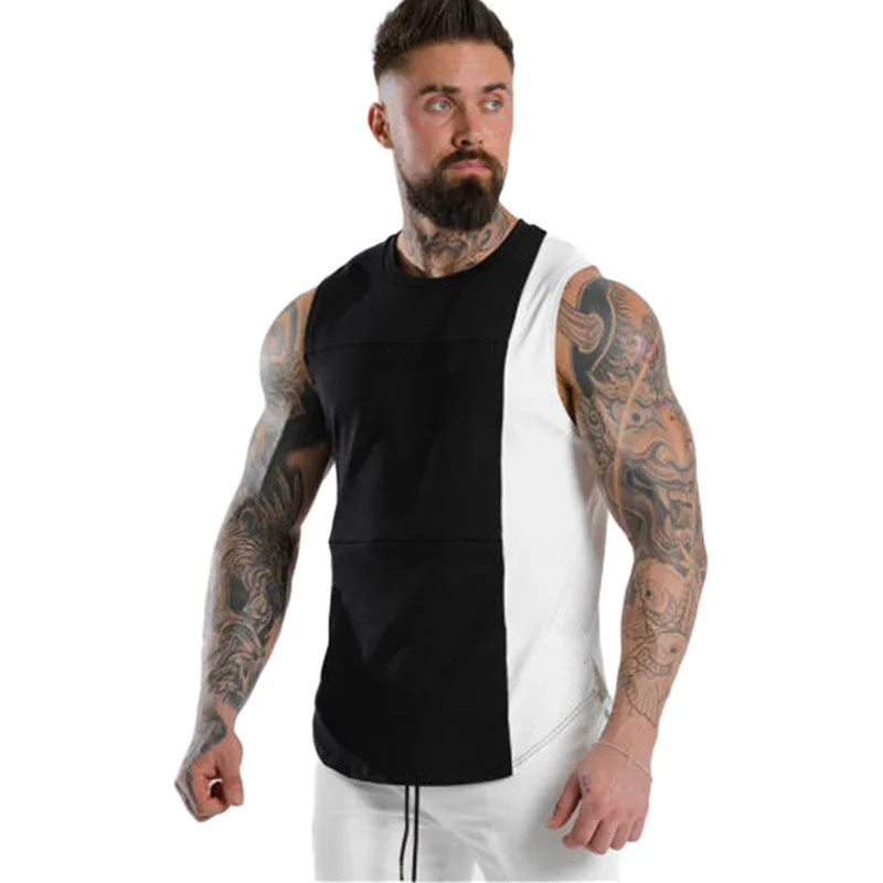 

Summer Newest Tank Top Men New Gyms Clothing Bodybuilding Fitness Workout Muscle Men Vest Sportswear Undershirt Cotton Top