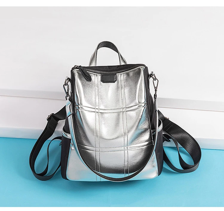 POMELOS Backpack Women Fashion School Backpack Travel New Arrival High Quality PU and Oxford Rucksack Women Luxury Backpack