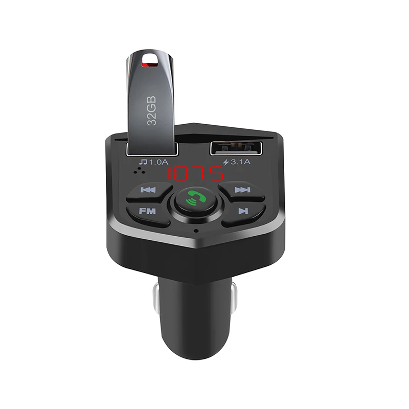 Onever 5 V/3.1A Bluetooth 5,0 FM передатчик автомобильный комплект громкой связи беспроводной Quick Charge Dual USB зарядное устройство MP3 плеер