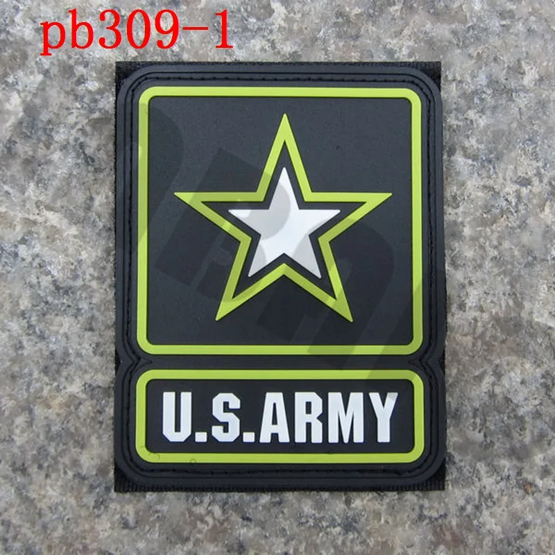 PB309 Colors 3D ПВХ патч США армейский логотип военный тактический боевой Резиновый патч - Цвет: PB309 Colors