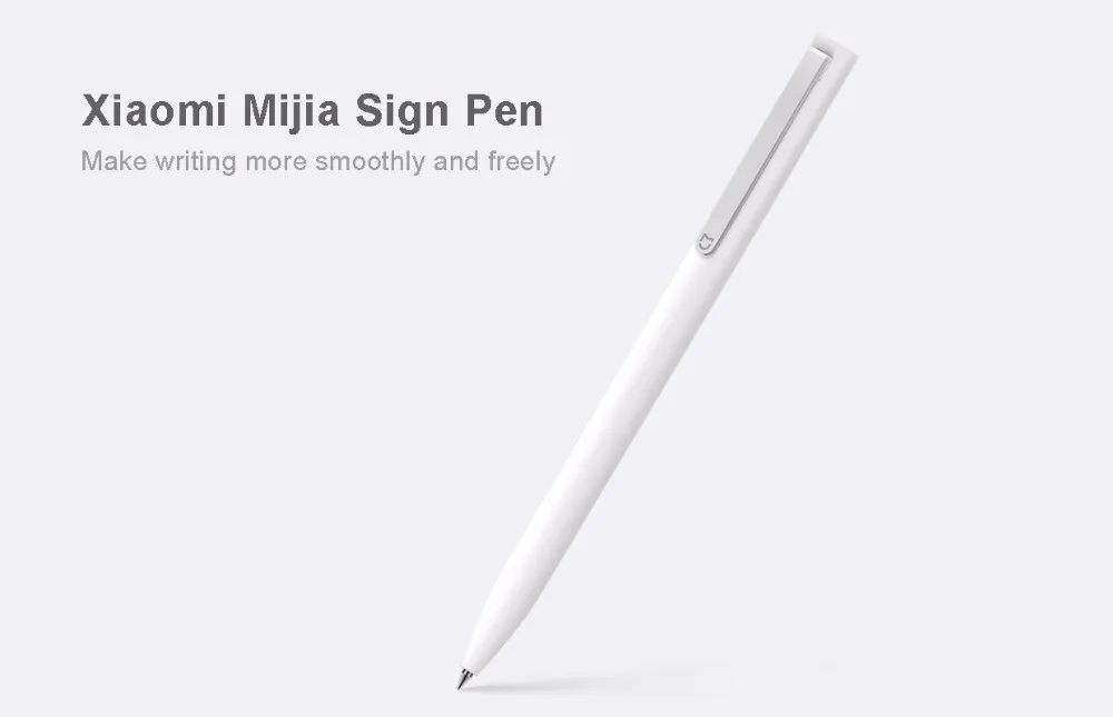 Xiaomi Mijia металлическая ручка 9,5 мм ручка для подписи MiKuni Япония черные чернила Швейцария заправка белого золота серебра с чехлом чехол - Цвет: White Pen