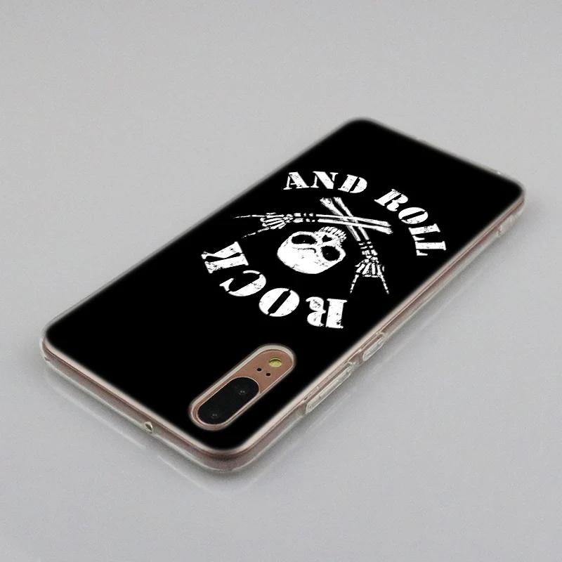 Мягкий силиконовый чехол Rock roll для Huawei P30 P20 P10 P9 P8 Lite 2017 Pro Mini P Smart 2019 Plus Модный