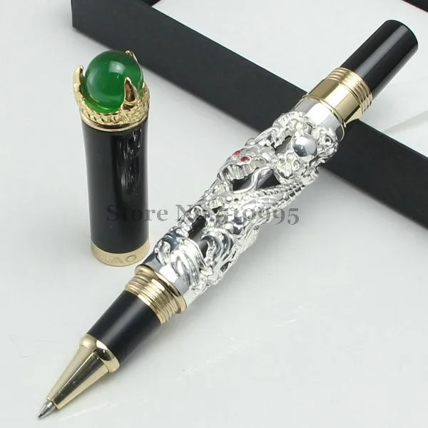 Акция Jinhao роликовая шариковая ручка играющий дракон с жемчужиной деловая ручка тисненая Дракон иридиевая ручка 0,7 мм