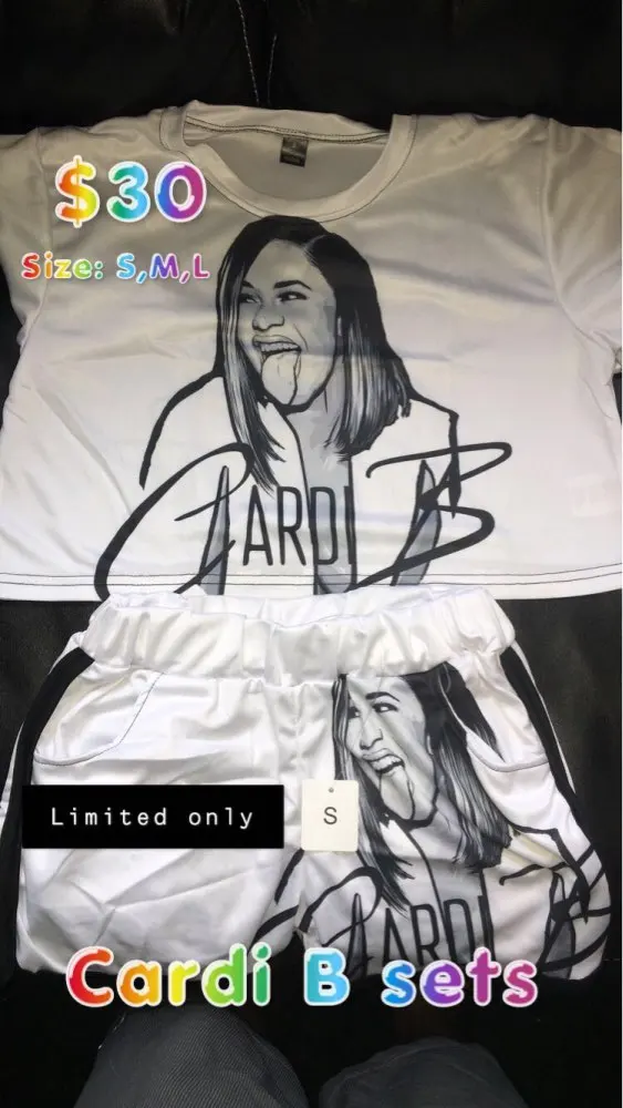 Женская одежда, 2 предмета, женский розовый костюм Cardi B, футболка с 3D принтом, женский костюм, шорты, летний укороченный топ из 2 предметов, ансамбль женский